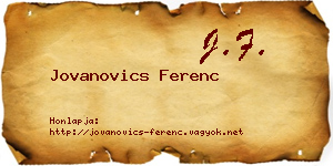 Jovanovics Ferenc névjegykártya